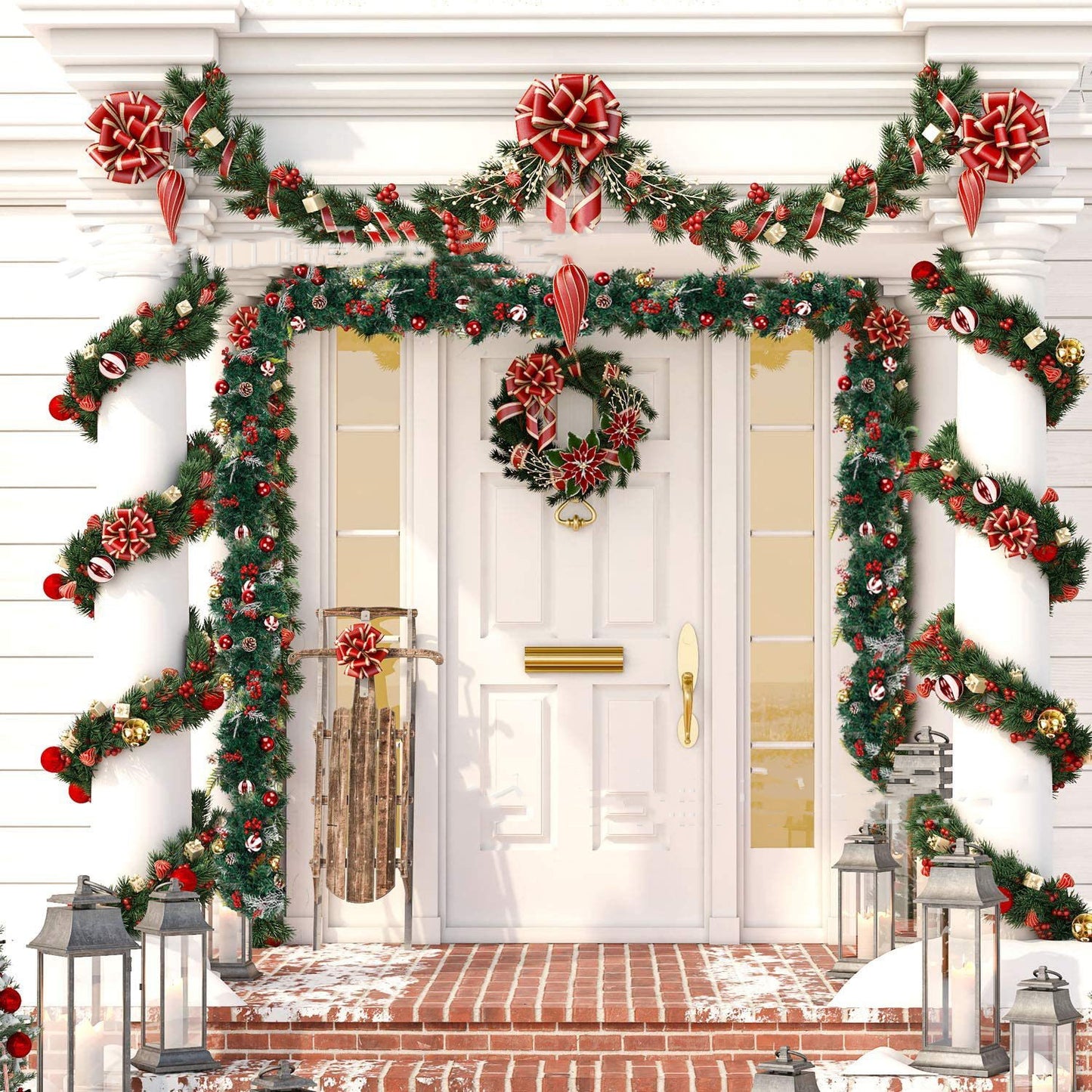 Bar Door Hanging Decoration Christmas Encryption Cane